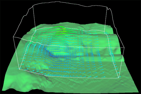 Sample of predicted results of stream line